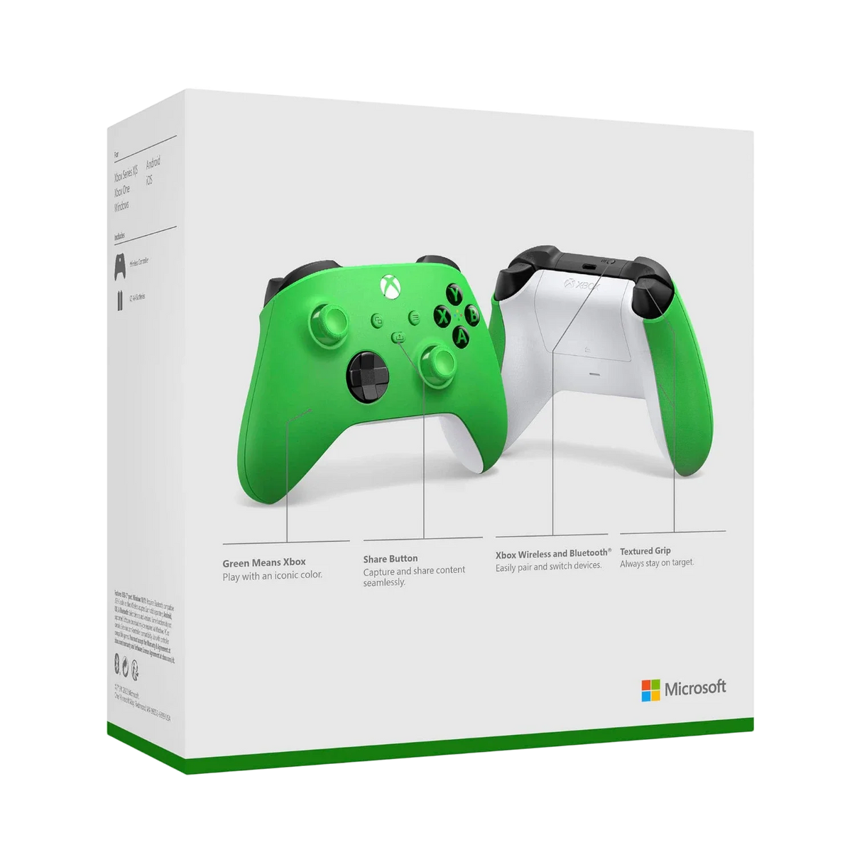 Microsoft Xbox Wireless Controller for Xbox Series X, Xbox Series S, Xbox One, Windows Devices (Velocity Green)
