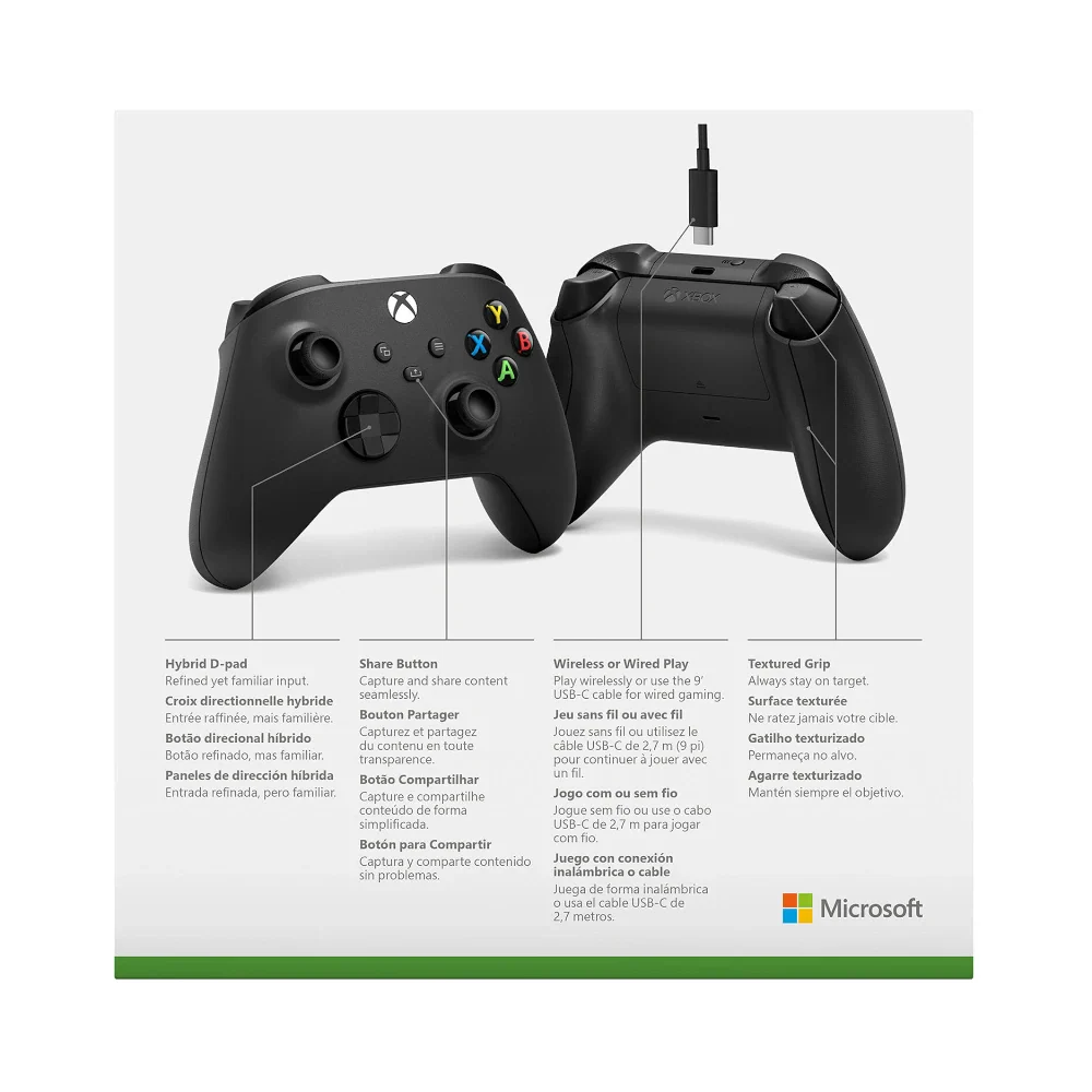Microsoft Xbox Wireless Controller (Carbon Black)
