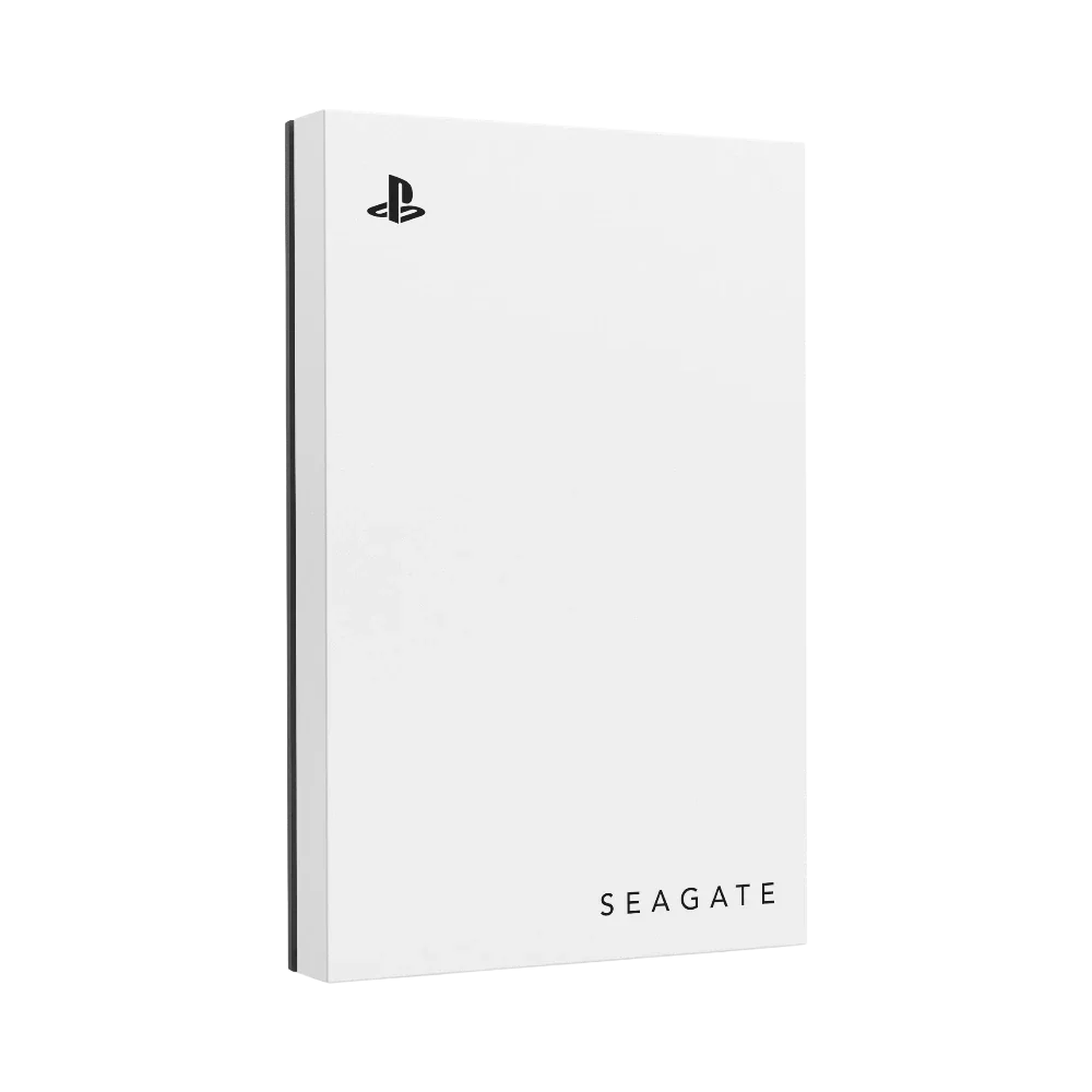 Seagate 2TB External USB 3.2 Gen 1 Portable Game HDD for PlayStation (White, Blue LED Lighting)