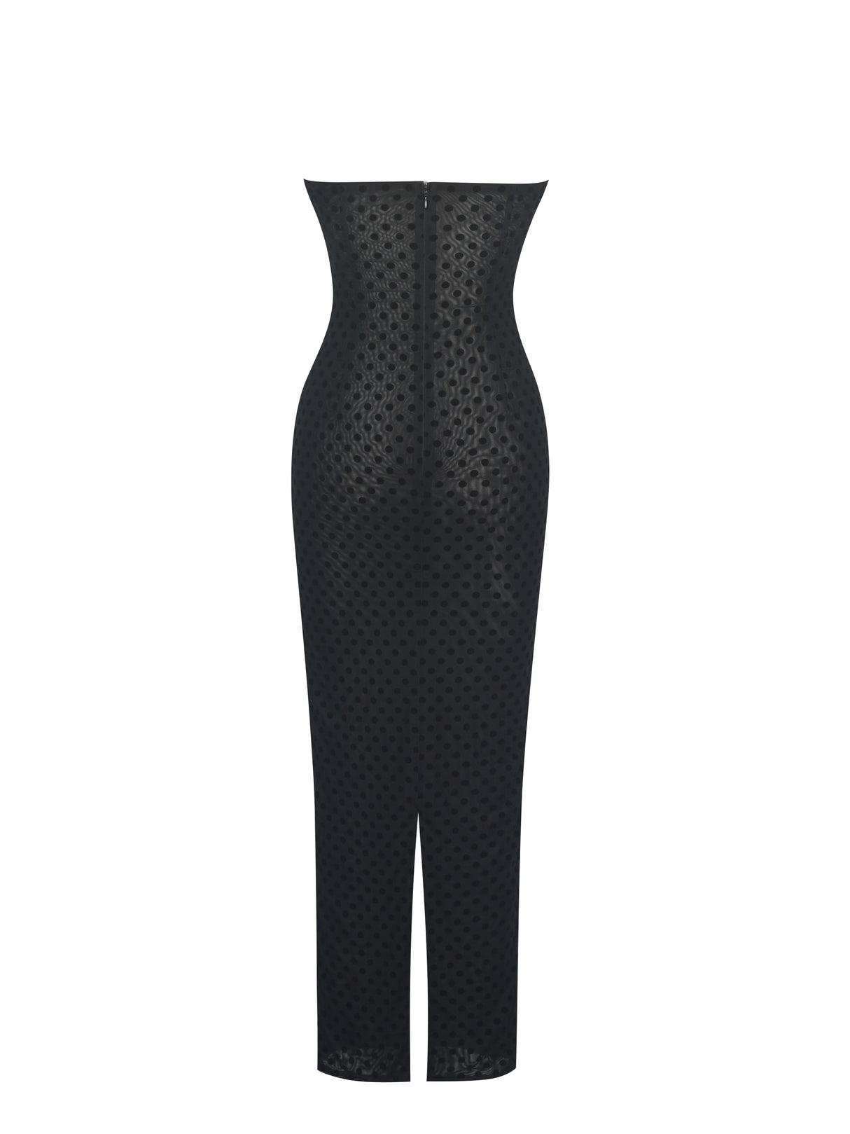 Faith Black and White Polka Dot Sweetheart Maxi Dress