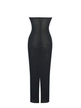 Faith Black and White Polka Dot Sweetheart Maxi Dress