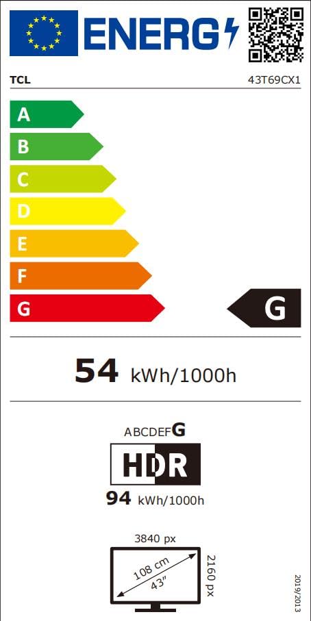 TCL 43T69C 43-tolline QLED, Direct LED-teler, 4K HDR-teler, nutikas Google TV (Dolby Vision ja Atmos, Game Master, liikumise selgus, ühildub Google Assistant ja Alexaga)