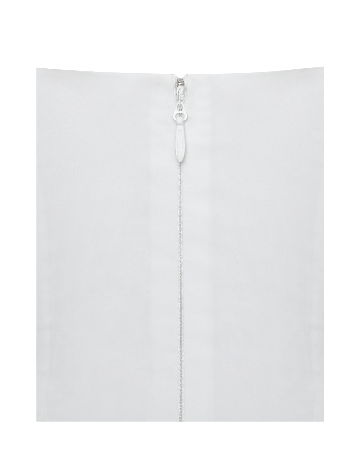Corinne White Poplin Flared Maxi Dress with Removable Bow