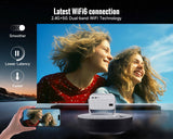 [Netflix Licensed]L018NTV 4K Projector with Wifi and Bluetooth, Built-in Android 13, Smart 1080P Projector, Auto Focus & Auto Keystone Correction with Voice Control Home Theater/Outdoor