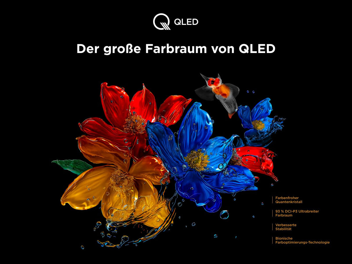 TCL 43T69C 43-tolline QLED, Direct LED-teler, 4K HDR-teler, nutikas Google TV (Dolby Vision ja Atmos, Game Master, liikumise selgus, ühildub Google Assistant ja Alexaga)