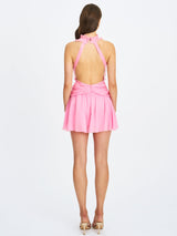 Odelle Tulip Pink Crinkle Chiffon Wrap Dress