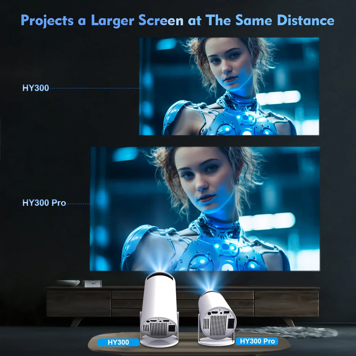 Magcubic HY300 Pro Mini Projector 4K Android 11 Dual Wifi6 200ANSI Allwinner H713 BT5.0 1080P 1280*720P Home Cinema Outdoor Projetor
