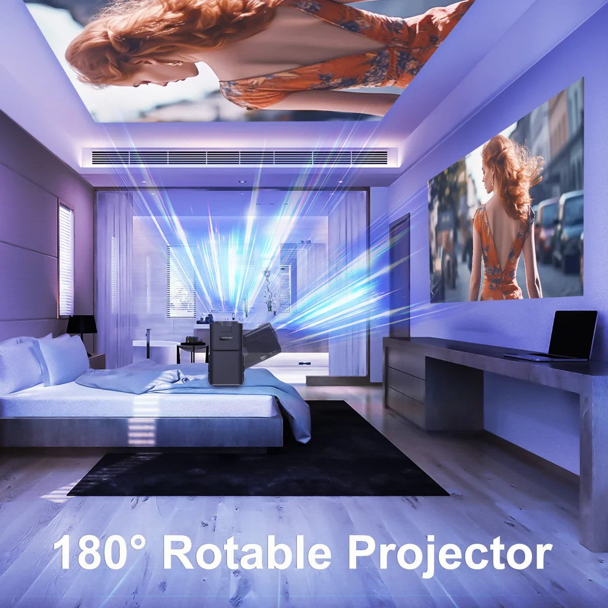 Magcubic HY320 4K Android 11 Mini Projector Native 1080P 390ANSI Dual Wifi6 BT5.0 1920*1080P Cinema portable Projetor upgrated HY300