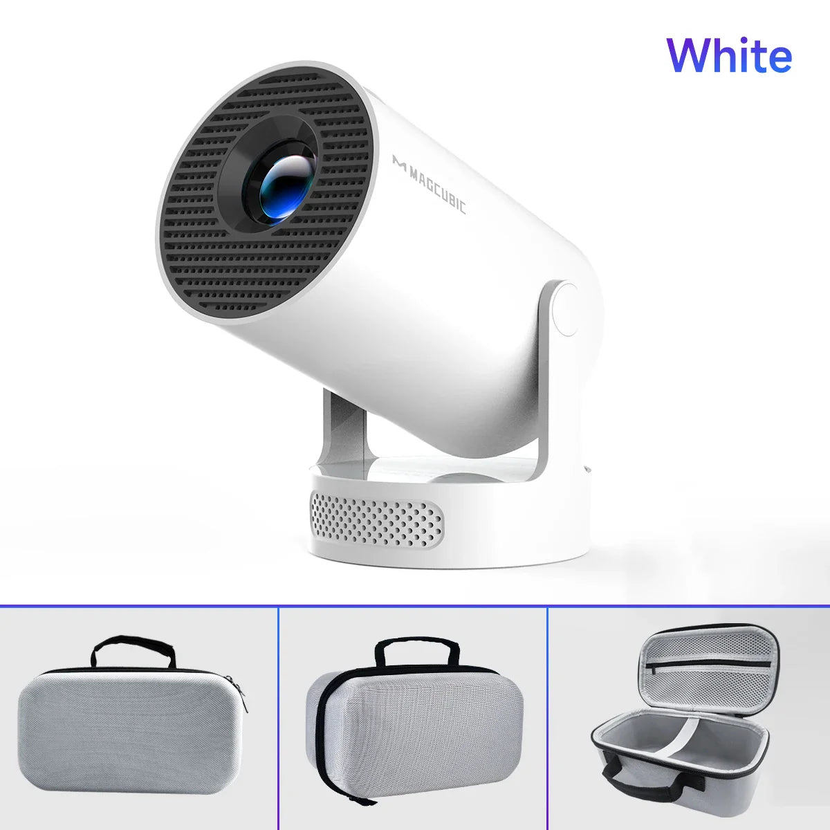 Magcubic 4K HY300 Pro + Projector Built in 5W Speaker 1280*720P Android 11 8000 Lumens Wifi6 BT5.4 Outdoor Portable Projector